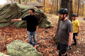 Anthony Delima giving some bike trials coaching