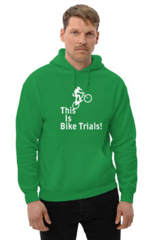 This Is Bike Trials! Unisex Hoodie (White Print)